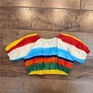 Dolce & Gabbana Multicolor Striped Baby Girl Blouse Shirt